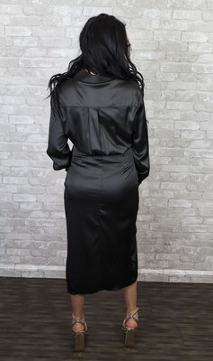 LUXXEL SATIN MIDI DRESS