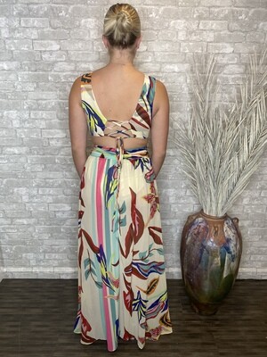 LUXXEL MULTI WOVEN MAXI DRESS