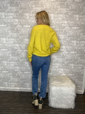 ELAN GOLD V NECK SWEATER