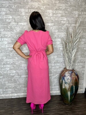 S&S HOT PINK MIDI DRESS