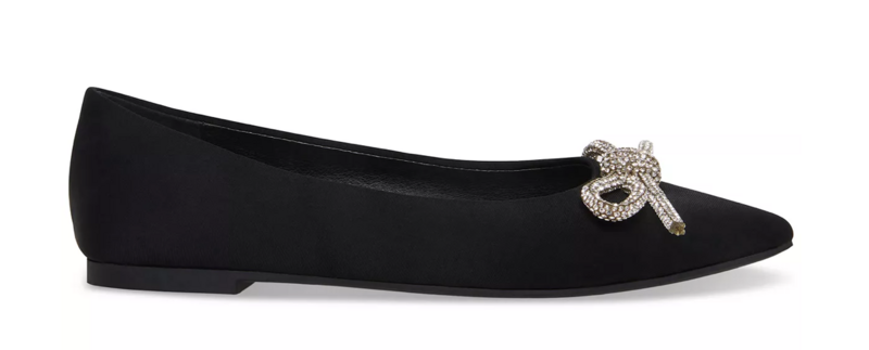 SM ELINA FLAT RHINESTONE BOW BLK