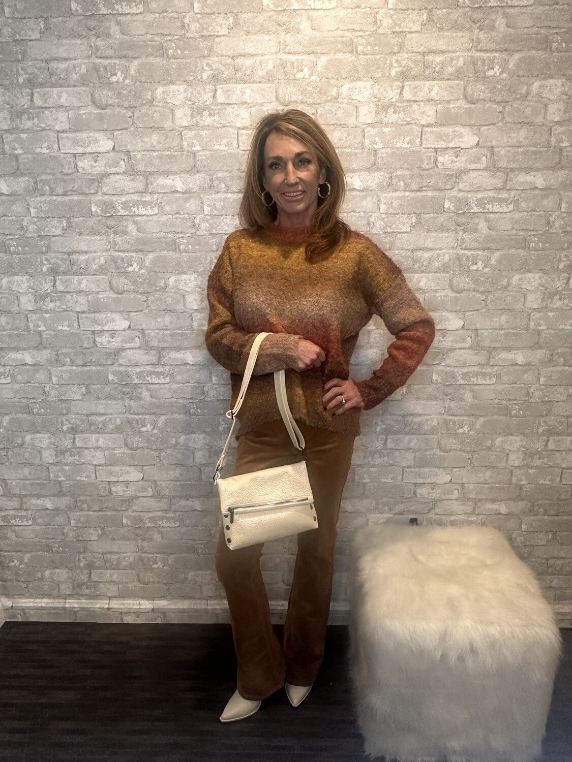 ELAN SPACE DYE COZY SWEATER