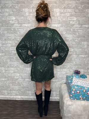 MUMU EMERALD SEQUIN MINI