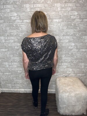 ELAN SEQUIN OFF THE SHOULDER TOP