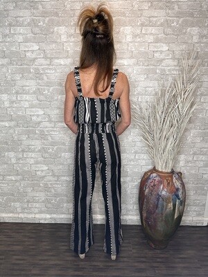 ELAN TANK CROP TOP BLK/WHT