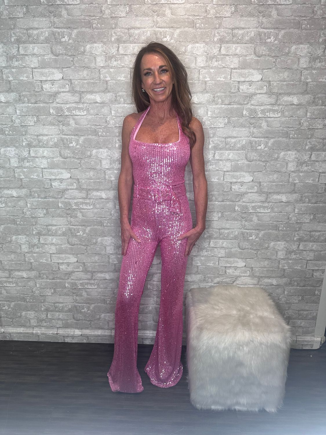 MUMU PINK SEQUIN JUMPER