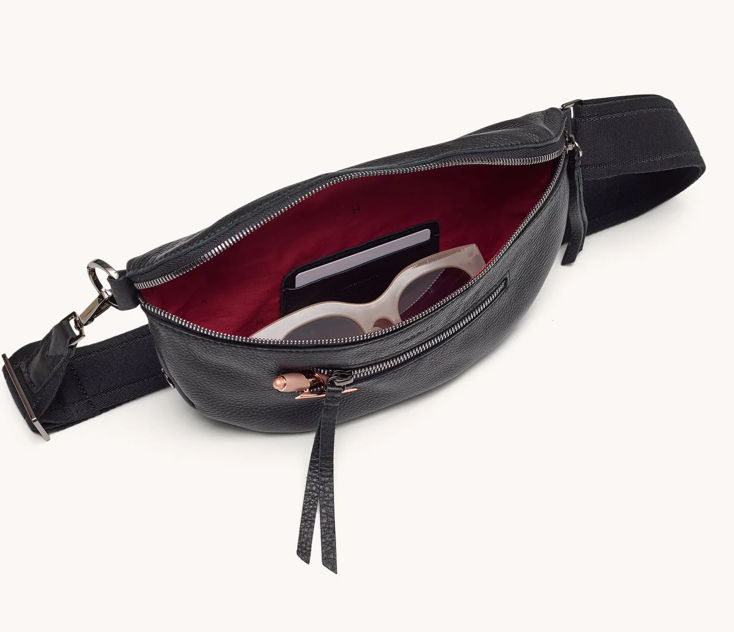 HAMMITT CHARLES CROSSBODY MED BLK BG R ZIP