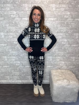 MUMU SKI PULLOVER BLK/WHT