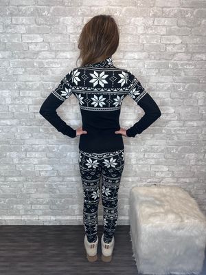 MUMU SKI PULLOVER BLK/WHT