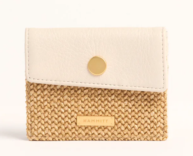 HAMMITT MONTANA POCKET CALLA LILY WHITE RAFFIA