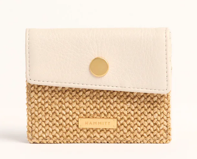 HAMMITT MONTANA POCKET CALLA LILY WHITE RAFFIA
