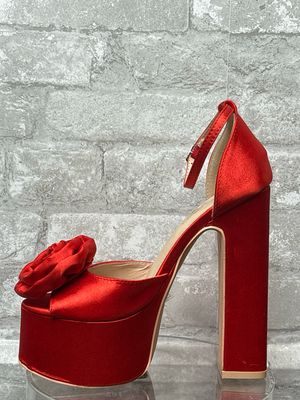 MATA PROPOSAL ORANGE FLORAL HIGH HEEL