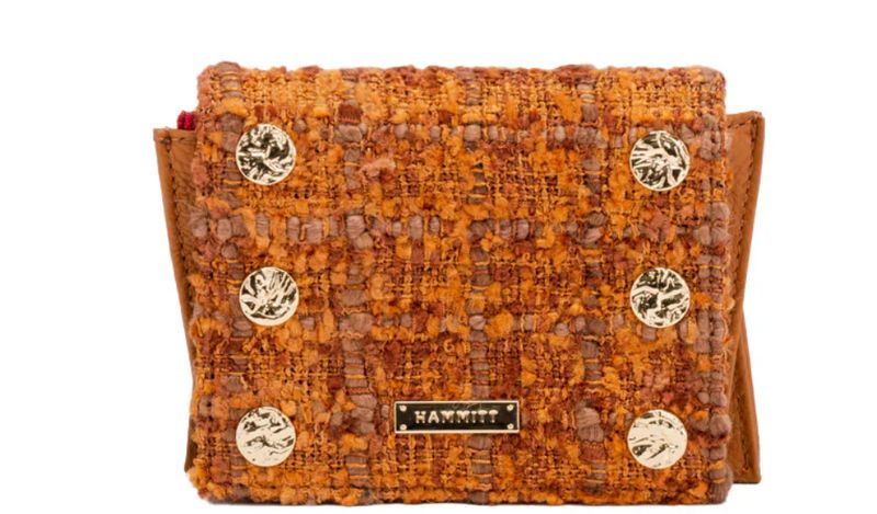 HAMMITT ALLEN WALLET WOVEN  MAPLE WOOD RED ZIP