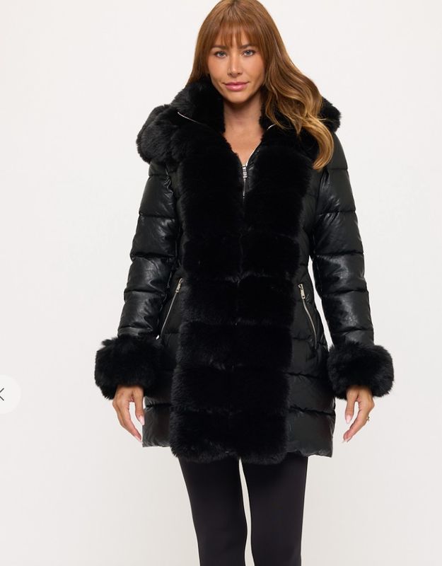 LA COALITION LUXE PUFFER W/REMOVABLE FUR