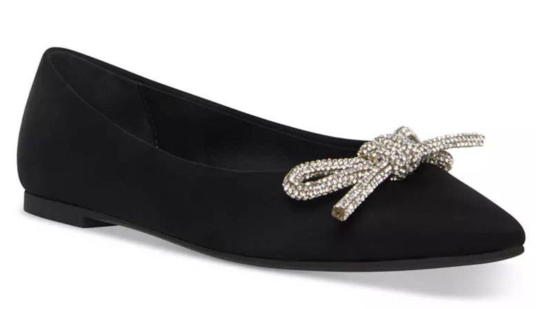 SM ELINA FLAT RHINESTONE BOW BLK