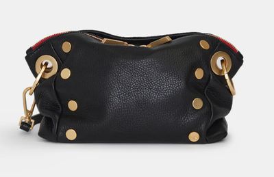 HAMMITT DANIEL CROSSBODY CLUTCH SML BLK BG-R-ZIP