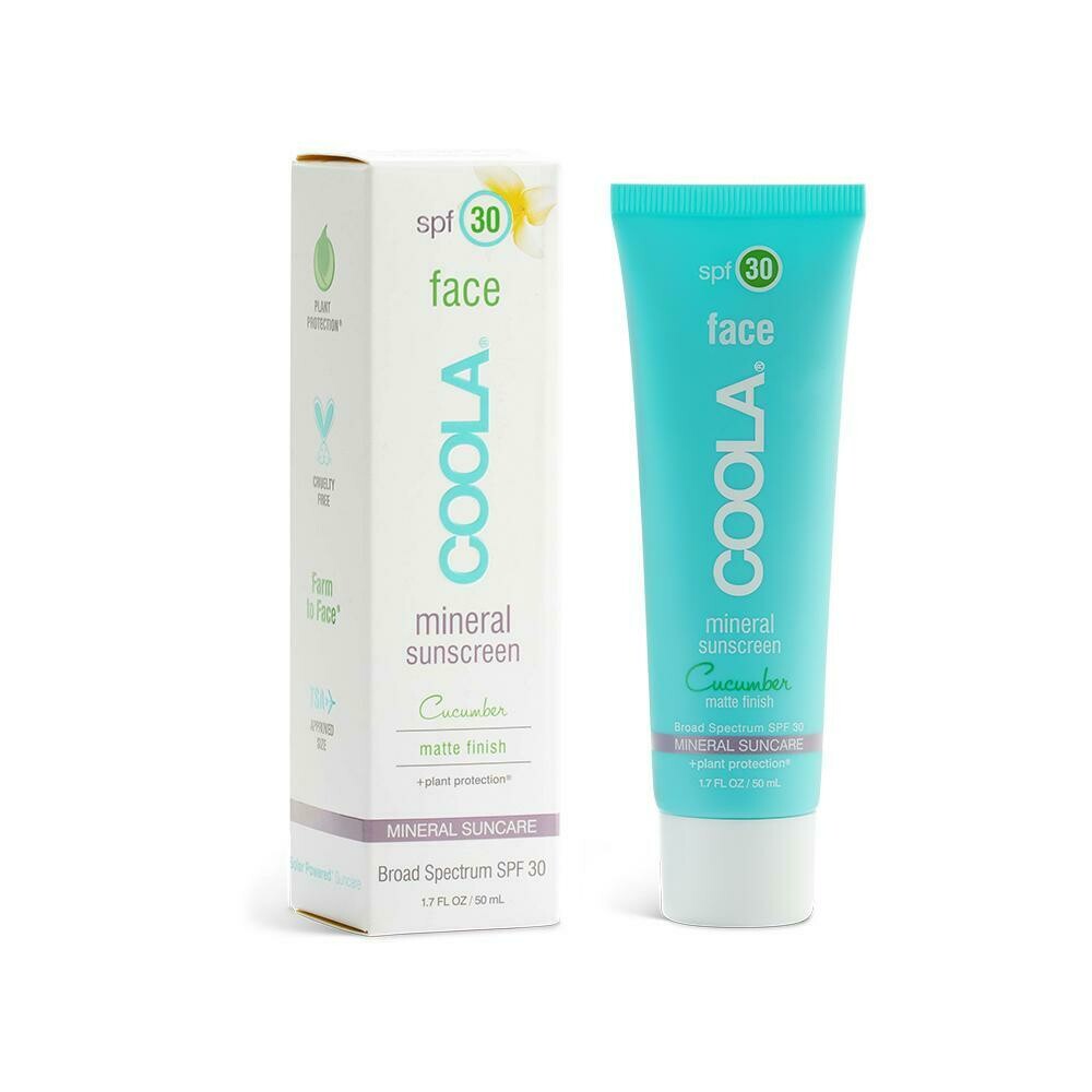 Crème visage minérale FPS 30 Concombre mat Coola Crème visage minérale FPS 30 Concombre mat Coola