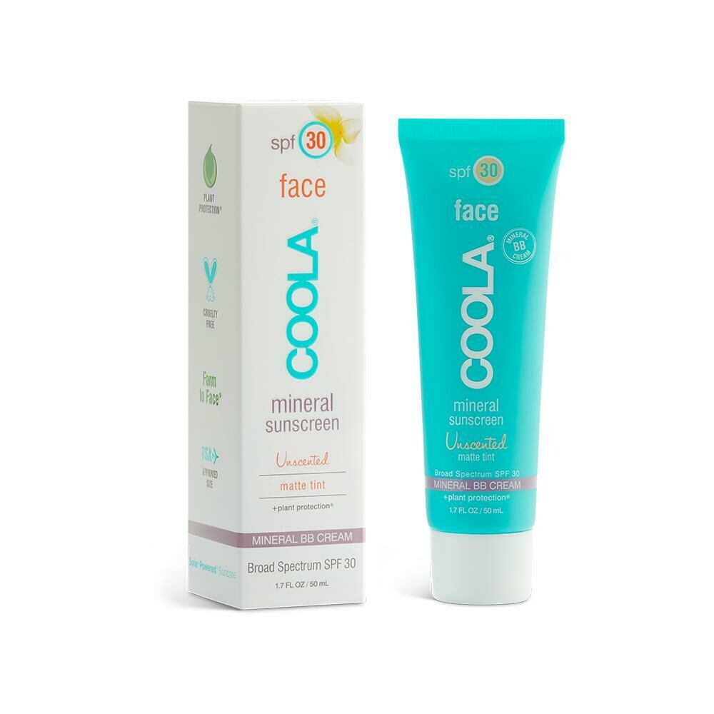 Crème visage minérale FPS 30 Teinte mate Coola Crème visage minérale FPS 30 Teinte mate Coola