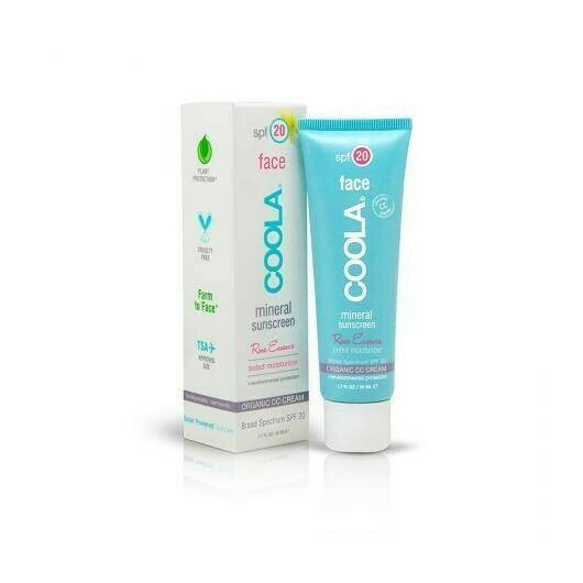 Lotion teintée Minérale Visage FPS 20 Essence de rose Coola Lotion teintée Minérale Visage FPS 20 Essence de rose Coola