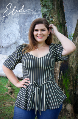 Blusa acinturada chic - Olive