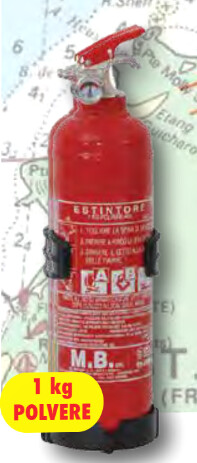 ESTINTORE PORTATILE A POLVERE DA KG 1 MED , bombola in alluminio