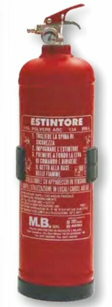 ESTINTORE PORTATILE A POLVERE DA 2 KG