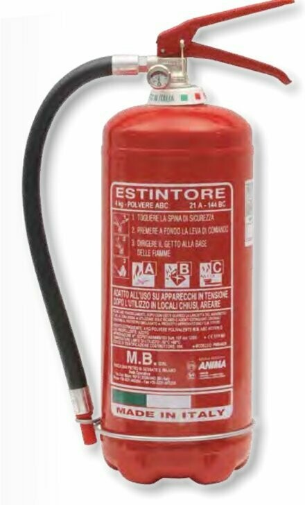 ESTINTORE PORTATILE A POLVERE DA 4 KG