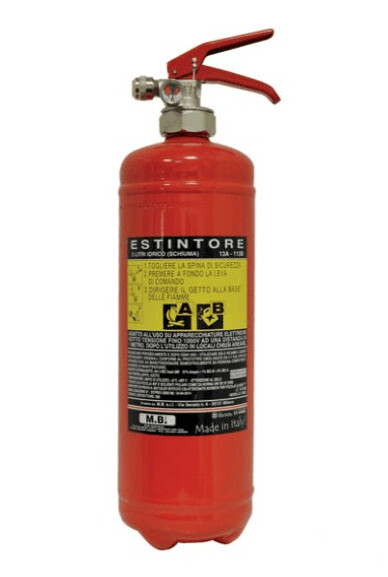 ESTINTORE PORTATILE A BASE D'ACQUA (SCHIUMA) DA 3 LITRI