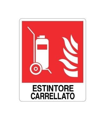 CARTELLO ESTINTORE CARRELLATO