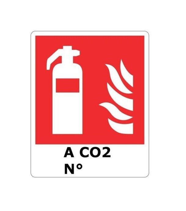 CARTELLO ESTINTORE A CO2 N.