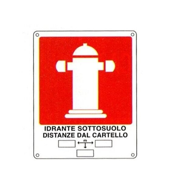CARTELLO IDRANTE SOTTOSUOLO