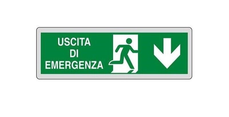 CARTELLO USCITA DI EMERGENZA