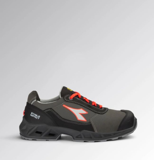 SHARK STABLE IMPACT LEATHER LOW S3S FO SR SC ESD colore black/red fluo