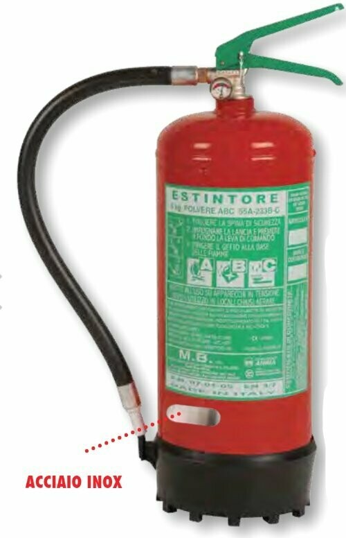 ESTINTORE PORTATILE A POLVERE DA 6 KG AMAGNETICO