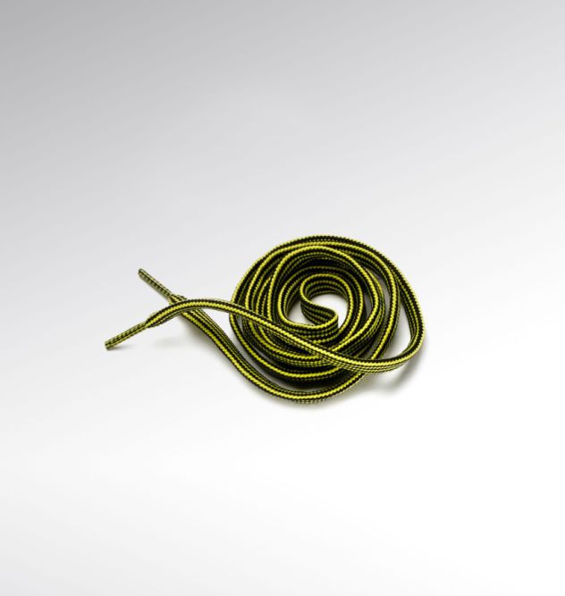 FLAT LACES THERMO BICOLOUR colore black/yellow