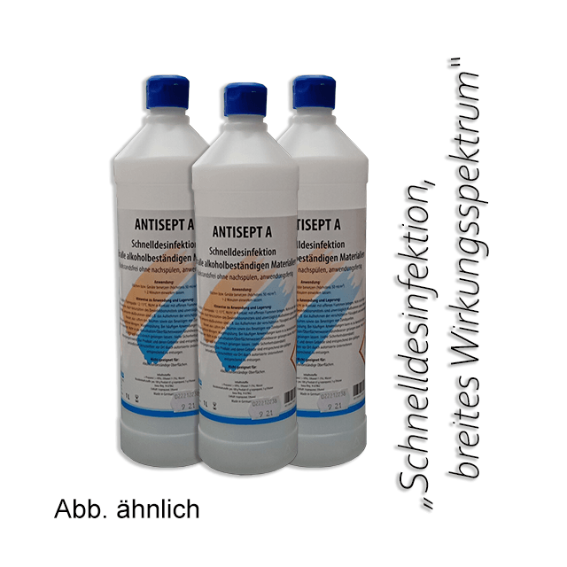 Antisept A - Schnelldesinfektion, 1L-Flasche Antisept A - Schnelldesinfektion, 1L-Flasche