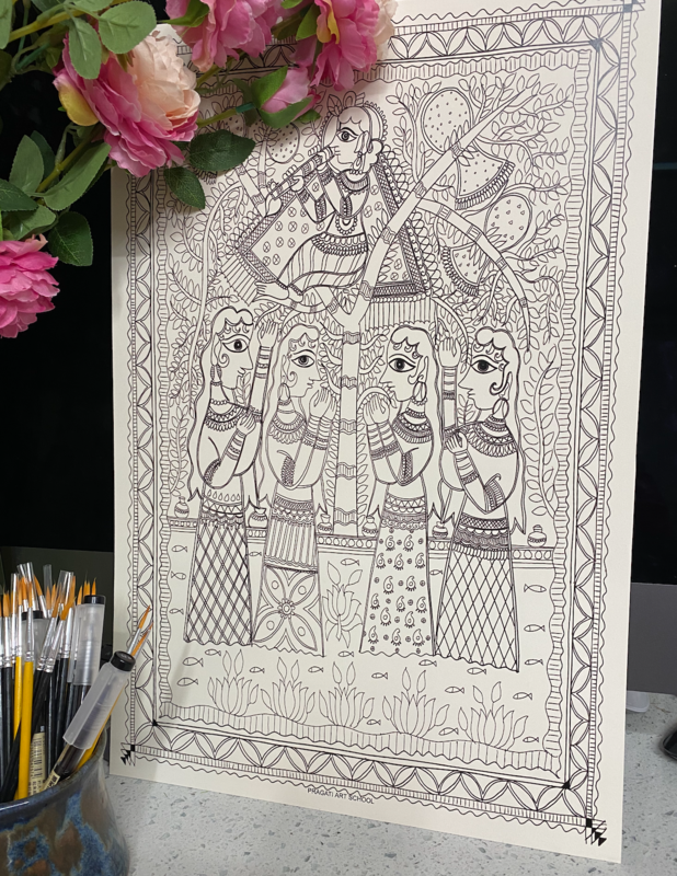 Madhubani &quot;Raas-Leela&quot; DIY Kit