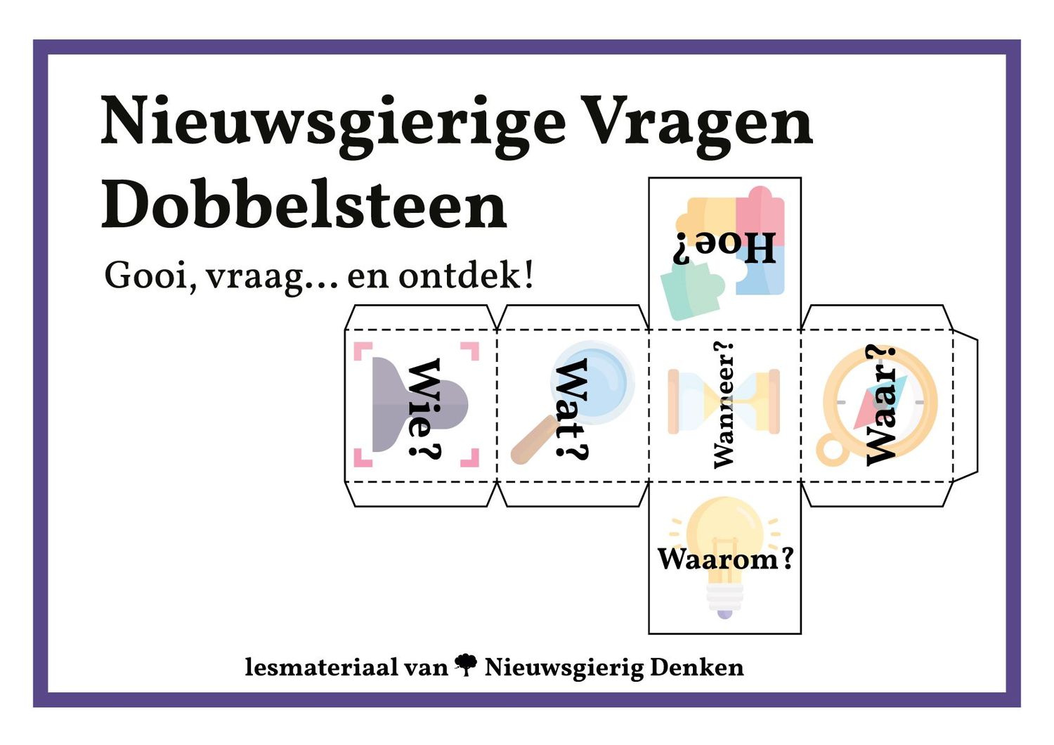 Nieuwsgierige Vragen Dobbelsteen