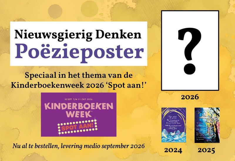 Kinderboekenweek 2026 'Spot aan!' poster met gedicht