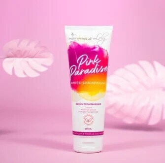 Après-Shampooing Pink paradise- Démêle instantanément- 250ML Jojoba, amande douce, pamplemousse rose-Les secrets de loly