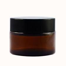 Pot verre ambré 30 ml avec capot noir