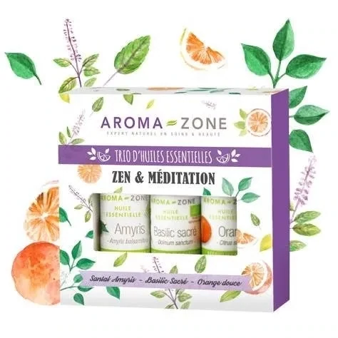 Coffret trio d'huiles essentielles "zen et méditation"
