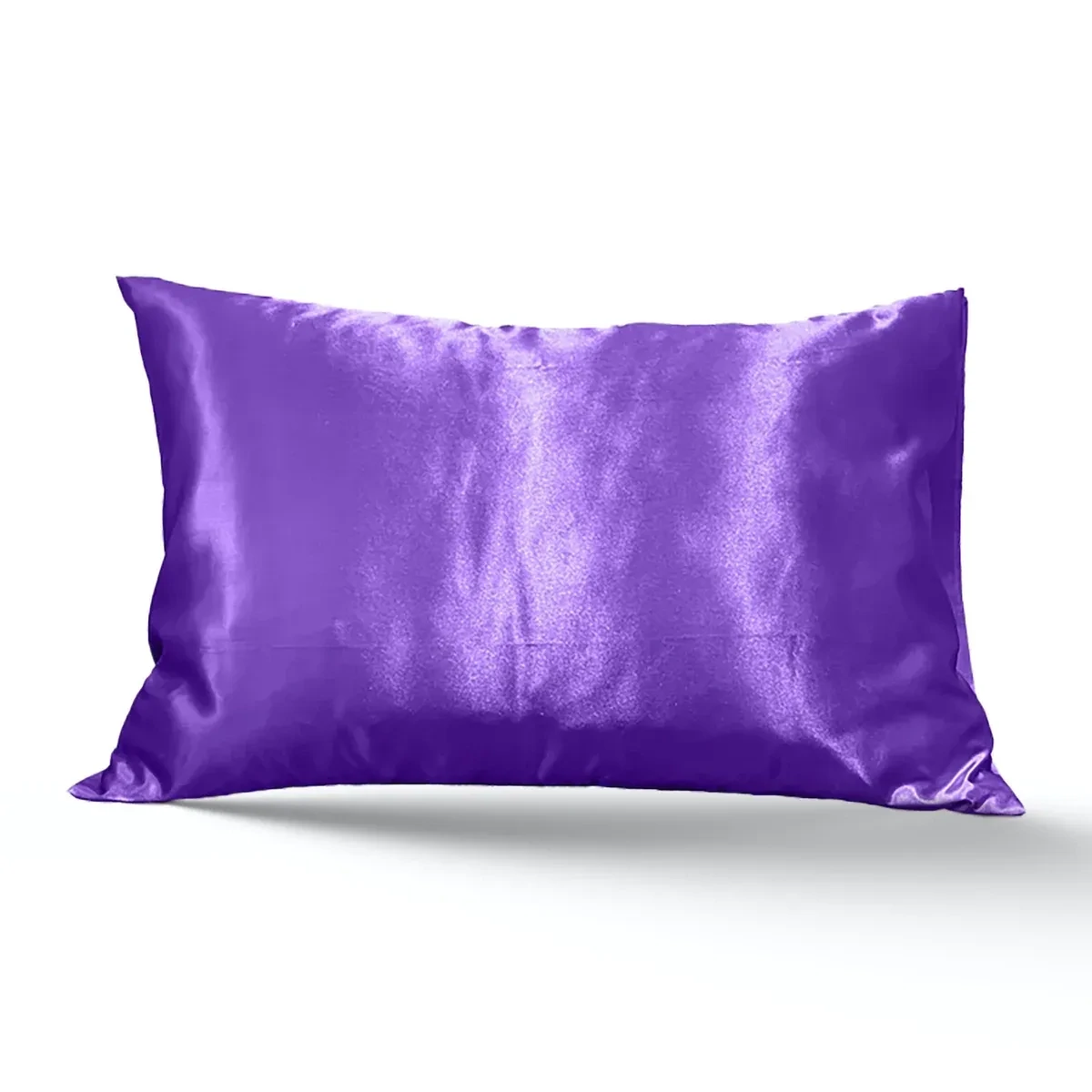 Taie d'oreiller en satin rectangle 50x70, Couleur: Violet