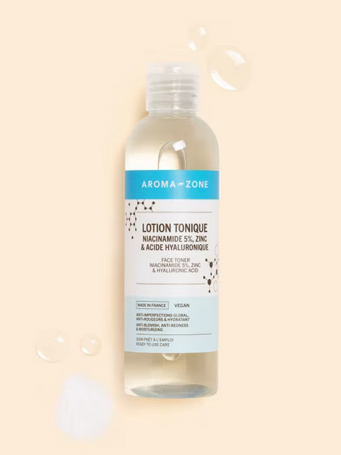 Lotion tonique niacinamide zinc acide hyaluronique 200ml