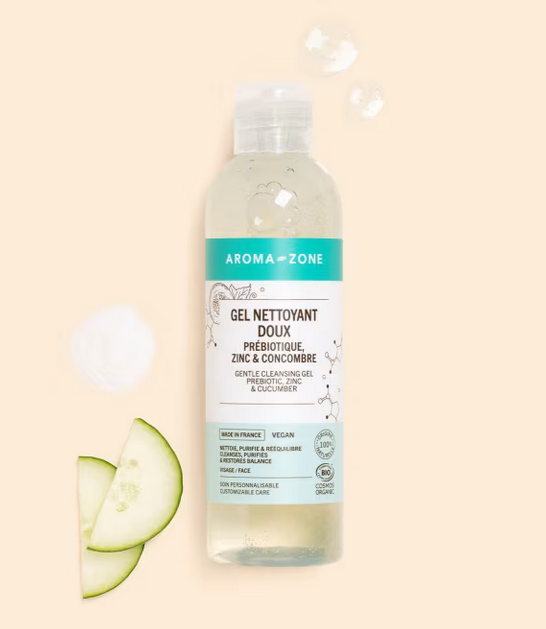 Gel nettoyant doux Prébiotique, Zinc & Concombre 200ml