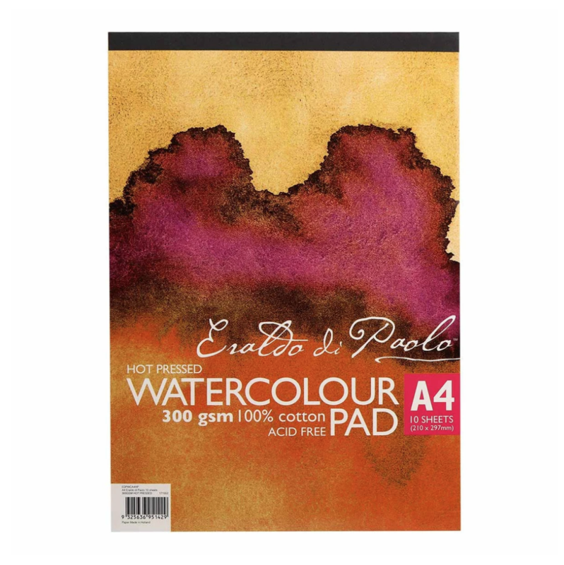Eraldo Di Paolo A4 Watercolour Pad Hot Pressed 300gsm 10 Sheets