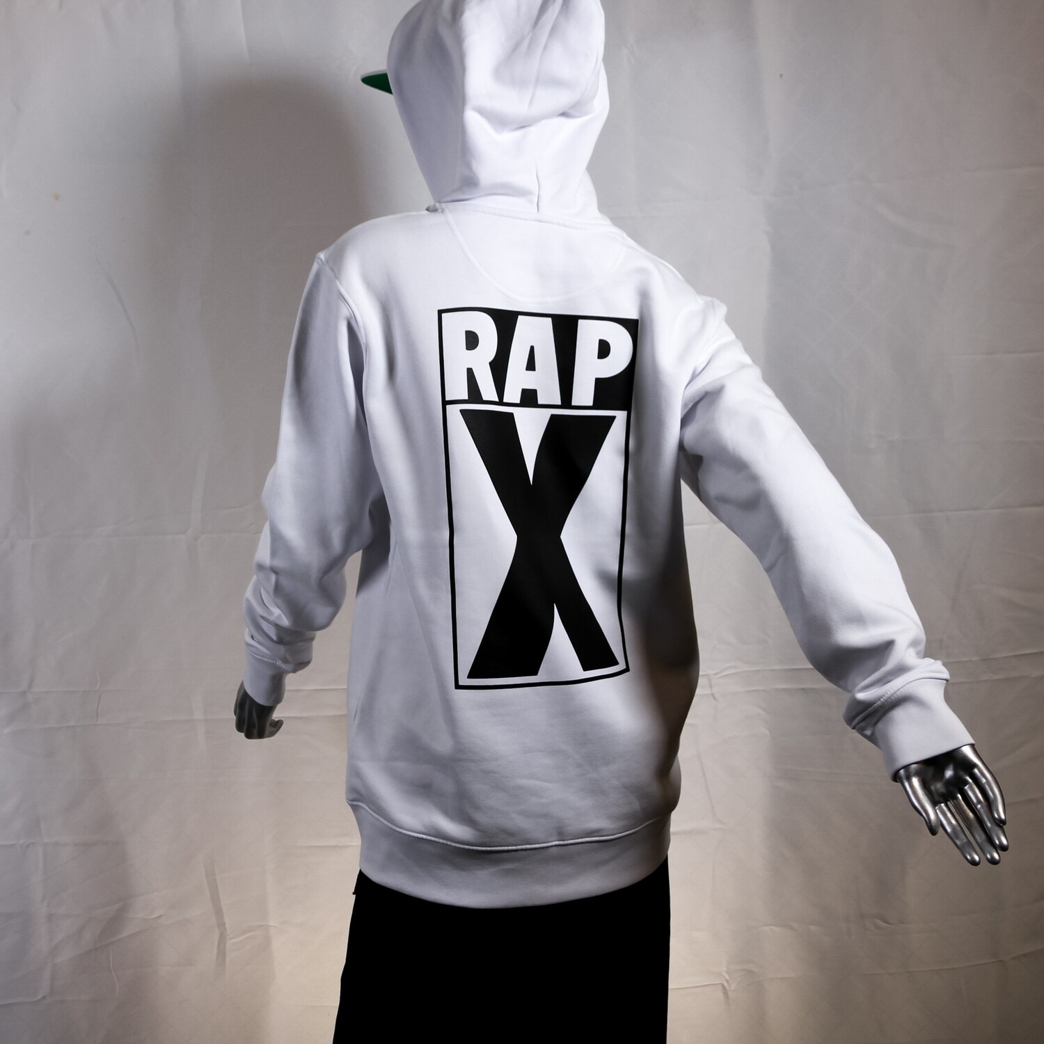 RAPX INVERT LOGO ZIP HOOD white / black