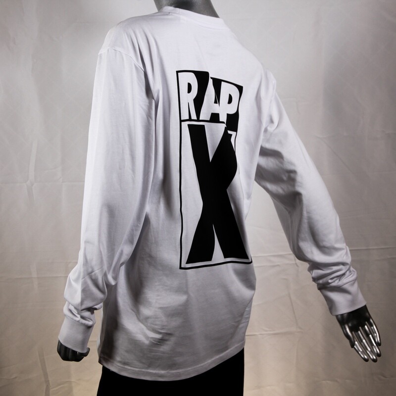 RAPX backside LOGO LONGSLEEVE T white / black