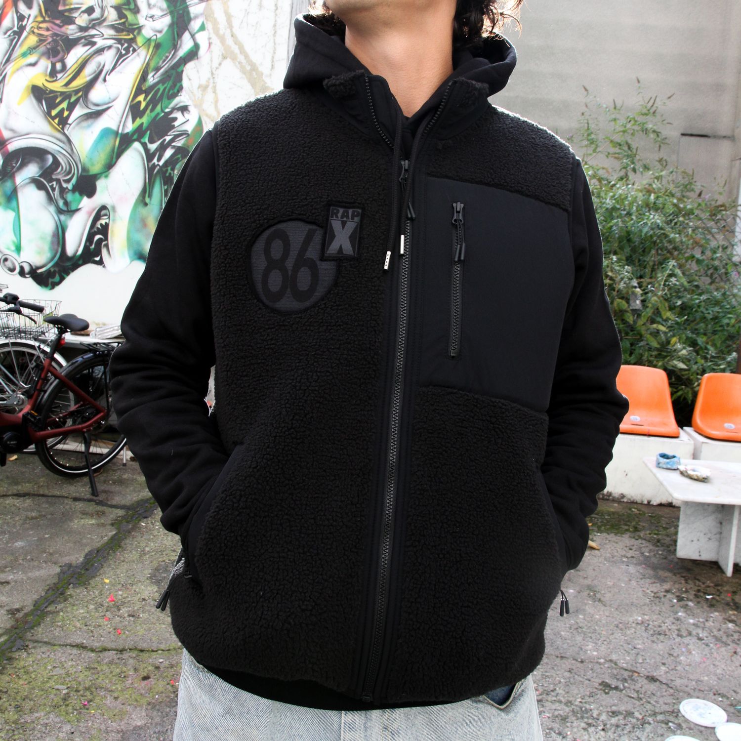 RAPX SHERPA VEST ‘86 black / black
