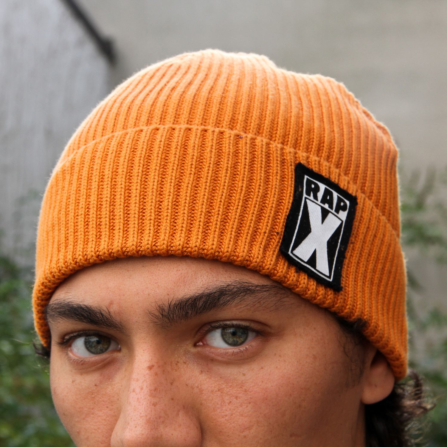 RAPX FISHERMAN RIB BEANIE ocre / black white
